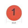 Eco Walker 6inch Numbered Spot Markers Flat Floor Spot Non-Slip TPE Material Waterproof for Field and Court Marking Fitness Agility Training Sports Games and Exercises (Red) view 2