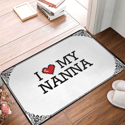 Abipuir Spring Door Mats for Outside Entry I Love My Nanna Doormat Mats for Sleeping On The Floor Fall Decor Outdoor (Color : Colour, Size : 40X60CM)