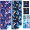 2 Pack Microfiber Lightweight Beach Towel Sand Free Quick Dry Absorbent Thin Compact Towels for Swimming Pool Camping Beach Accessories Large Easy Pack Travel Things for Vacation Essentials Gift view 1