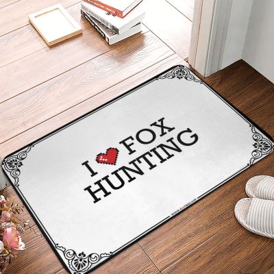 Abipuir Doormat Outdoor Entrance Funny I Love Fox Hunting Doormat Spring Outdoor Mat Fall Door Decor (Color : Colour, Size : 65X90CM)