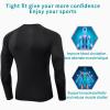 Black Compression Shirts Long Sleeve Men Cool Dry Athletic Workout Running T-Shirts Tops Sports Baselayer Undershirts view 3