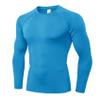 Blue Compression Shirts Men Long Sleeve Cool Dry Athletic Workout Running T-Shirts Tops Sports Baselayer Undershirts view 1