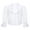 WinChang Children's Ruffle Pirate Shirts Renaissance Medieval Long Sleeve Turndown Shirt Steampunk Vampire Gothic Costume White 6 Years view 1