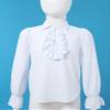 WinChang Children's Ruffle Pirate Shirts Renaissance Medieval Long Sleeve Turndown Shirt Steampunk Vampire Gothic Costume White 6 Years view 2