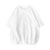 Maiyifu-GJ Men's Heavyweight Cotton Short Sleeve Plain Loose Workout Gym Streetwear Shirts Loose Hipster Gym Tee Top (White,US SIZE XS Asia S) view 1