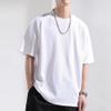 Maiyifu-GJ Men's Heavyweight Cotton Short Sleeve Plain Loose Workout Gym Streetwear Shirts Loose Hipster Gym Tee Top (White,US SIZE XS Asia S) view 2