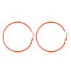 70s 80s Round Circle Earrings Fluorescence Hoop Earrings Colorful Retro Neon Big Round Earrings for Women Jewelry Gifts-orange view 1