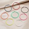 70s 80s Round Circle Earrings Fluorescence Hoop Earrings Colorful Retro Neon Big Round Earrings for Women Jewelry Gifts-orange view 2