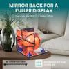 Better Display Cases Acrylic Soccer Ball Display Case with Mirror Case, Dark Blue Risers, Wall Mount and Mirror Base 9.75" X 9.75" X 9.75" (A027/B02) view 2