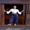 RaanPahMuang Thai Fisherman Pants Loose Yoga, Pirate, Harem, 100% Cotton, Unisex Mens Womens Kimono, X-Small-Small, Dark Navy Blue Black view 2