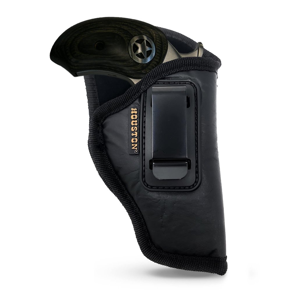 Houston Gun Holsters - Concealed Eco Leather IWB Carry with Metal Clip, Fits Bond Arms Ranger II .45LC/.410 4.25" Barrel Derringer Compact - Concealed Carry Holster - Leather Gun Holster - Right Hand