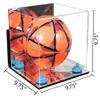 Better Display Cases Acrylic Soccer Ball Display Case with Mirror Case, Light Blue Risers, Wall Mount and Mirror Base 9.75" X 9.75" X 9.75" (A027/B02) view 2