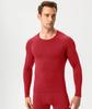 Red Compression Shirts Mens Long Sleeve Cool Dry Athletic Workout Running T-Shirts Tops Sports Baselayer Undershirts view 2