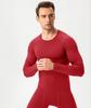 Red Compression Shirts Mens Long Sleeve Cool Dry Athletic Workout Running T-Shirts Tops Sports Baselayer Undershirts view 4