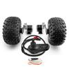 L-faster DIY Barrow Trolley Cart Wheelchair 10x6.0-6 Inch Fat Wheel Chain Dual Drive Dual 350W Geared Motor Kit with Remote (Max 11kph) view 1