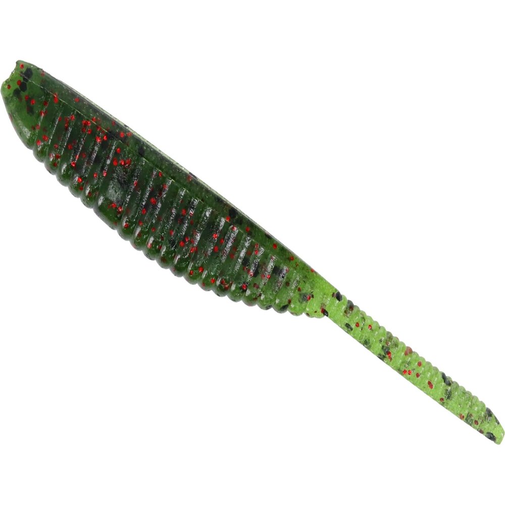 Yamamoto 3" SHAD Shape Worm/Watermelon W/Black & RED Flake (10 Pack)