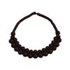COLORFUL BLING Ethnic Large Chunky Wooden Beaded Necklaces Boho African Statement Necklace Handmade Tribal Collar Choker Bib Jewelry-joint black view 1