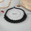 COLORFUL BLING Ethnic Large Chunky Wooden Beaded Necklaces Boho African Statement Necklace Handmade Tribal Collar Choker Bib Jewelry-joint black view 2