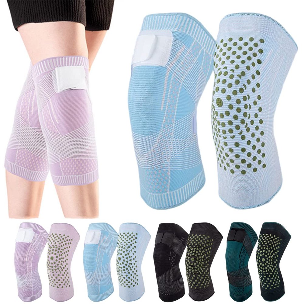 Zhongle 2023 New Destinek Knee Brace,Destinek Knee Compression Sleeve Women,Destinek Knee Wrap for Knee Pain Women and Men (B-Blue,Large)