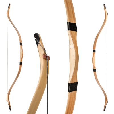 Deerseeker Archery 52" Recurve Bows Traditional Longbow Handmade Turkish Horsebow Set Ambidextrous Bow for Adults & Youth Practice Target Shooting (Turkish 30lbs)
