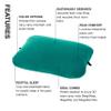 Exped Trailhead Pillow - Large Plush Memory Foam Travel & Camping Pillow, Cypress view 3