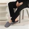 COFACE Mens Memory Foam House Slippers Slip On Cozy Scuff Plaid Shoes Indoor/Outdoor with Arch Support,Grey Size 12 view 2
