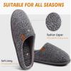 COFACE Mens Memory Foam House Slippers Slip On Cozy Scuff Plaid Shoes Indoor/Outdoor with Arch Support,Grey Size 12 view 3