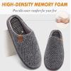 COFACE Mens Memory Foam House Slippers Slip On Cozy Scuff Plaid Shoes Indoor/Outdoor with Arch Support,Grey Size 12 view 4