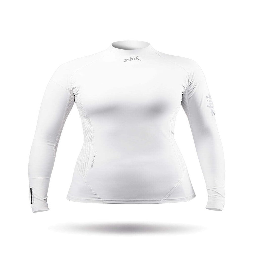 Zhik Womens ECO Spandex Rash Guard Long Sleeve - White DTP-0063 XL