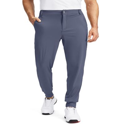 Soothfeel Men's Golf Joggers Pants with 5 Pockets Slim Fit Stretch Sweatpants Running Travel Dress Work Pants for Men(Dusty Blue, XS