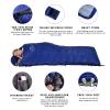 OMVMO 0 20 Degrees F Camping Sleeping Bag for Adults,4 Season Rectangle Down Fiber Sleeping Bag for Camping Hiking,Used as Blanket Quilt or Cloak (Darkblue/0/Right Zipper, Long(Fits up to 6'6'')) view 3