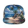Cute Palm Trees Sunset Baseball Cap Mesh Trucker Hats for Men Women Adjustable Outdoor Hawaiian Snapback Sun Hat view 2
