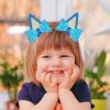 Dog Ears Hair Bows Clips Glitter Headwear Cosplay Costume Accessories for Kids Adults Girls, Halloween Birthday Party Supplies Gift for Bluey Bingo view 4