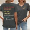 MOGUI You Matter Shirts for Women Person Behind Me to The Person Behind Me Tshirt You are Amazing Dear Person Behind Me Shirt Christian Funny Shirts Women Gift Positive Plus Size 4XL Charcoal view 2