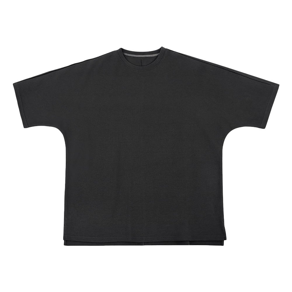 Men's Crew Neck Drop Shoulder Tee Top Loose Fit Athletic T-Shirts Solid Color Short Sleeves (Grey,US Size M Asia L)