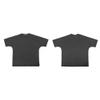 Men's Crew Neck Drop Shoulder Tee Top Loose Fit Athletic T-Shirts Solid Color Short Sleeves (Grey,US Size M Asia L) view 2
