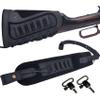 1 Set of Gun Buttstock Shell Holder with Matched Color Sling for Lefty or Righty Hunter (Black(.308 .30-06 .45-70), Righty Hunter)