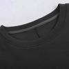 Men's Crew Neck Drop Shoulder Tee Top Loose Fit Athletic T-Shirts Solid Color Short Sleeves (Black,US Size XL Asia XXL) view 3