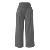 XUNRYAN Women's Cotton Linen Wide Leg Pants Summer Casual High Waisted Boho Palazzo Pants Baggy Lounge Trousers w Pockets view 3