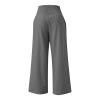 XUNRYAN Women's Cotton Linen Wide Leg Pants Summer Casual High Waisted Boho Palazzo Pants Baggy Lounge Trousers w Pockets view 4