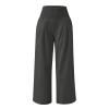 XUNRYAN Women's Cotton Linen Wide Leg Pants Summer Casual High Waisted Boho Palazzo Pants Baggy Lounge Trousers w Pockets view 4
