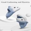 Cute Gradation Shark Slippers Beach Shoes 4CM Thick Soft Sole Summer Shark Slides for Women and Men EVA Non-Slip Bathroom Slippers Sandals indoor and Outdoor (White+Pink, us_footwear_size_system, adult, men, numeric_range, medium, numeric_8_point_5,  view 4