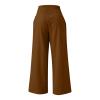 XUNRYAN Women's Cotton Linen Wide Leg Pants Summer Casual High Waisted Boho Palazzo Pants Baggy Lounge Trousers w Pockets view 4