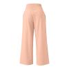 XUNRYAN Women's Cotton Linen Wide Leg Pants Summer Casual High Waisted Boho Palazzo Pants Baggy Lounge Trousers w Pockets view 4