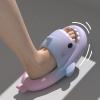 Cute Gradation Shark Slippers Beach Shoes 4CM Thick Soft Sole Summer Shark Slides for Women and Men EVA Non-Slip Bathroom Slippers Sandals indoor and Outdoor (Blue+Yellow+Green, us_footwear_size_system, adult, men, numeric_range, medium, numeric_4, n view 2