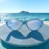 ADE WU Trendy Rave Sunglasses for Women Men Fashion Y2k Stylish Wrap Around Sporty Sun Glasses Goggles (Blue Frame Blue Mirrored Lense) view 4
