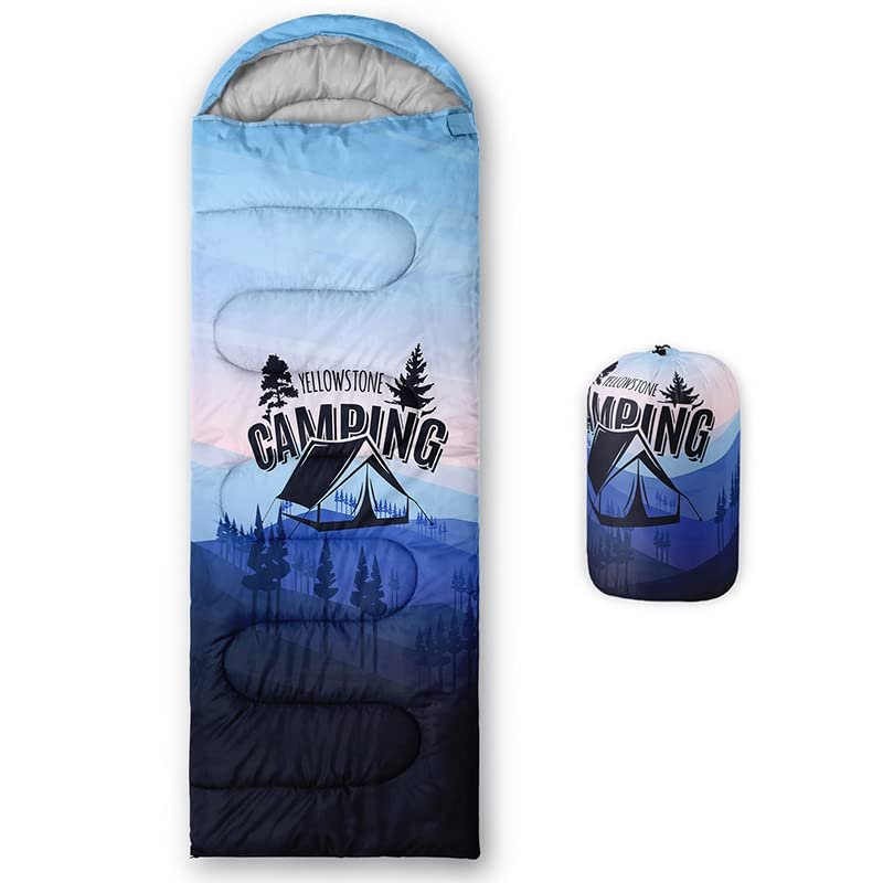 Datura home Sleeping Bag for Adults Kids,Forest Park Camp-Lightweight Warm Portable Outdoor Indoor-Waterproof Cold Weather Resistant Sleeping Bag for Camping Hiking(Forest Park 32 * 90" inch)