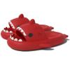 Cute Gradation Shark Slippers Beach Shoes 4CM Thick Soft Sole Summer Shark Slides for Women and Men EVA Non-Slip Bathroom Slippers Sandals indoor and Outdoor (Red, us_footwear_size_system, adult, men, numeric_range, medium, numeric_8_point_5, numeric view 1