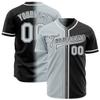Design Your Own Men Fade Baseball Jerseys Black Silver Personalized Women Baseball T-Shirts Short Sleeve Polyester Custom Youth Baseball Softball Sports Uniform Stitched Team Name Number Logo view 1