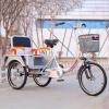 Adult Tricycle - Foldable 3 Wheel Bikes with Large Size Basket and Back Seat, 20 Inch Three-Wheeles Cruise Bicycles Bike for Recreation, Shopping, Exercise Men's Women's Bike,Silver view 2